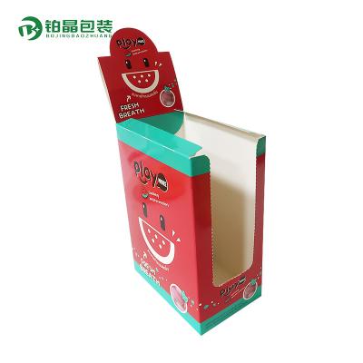 China Recyclable Custom White Cardboard Snack Product Display Box Color Print Sachet Packaging Box For Energy Bar Chocolate Nuts for sale