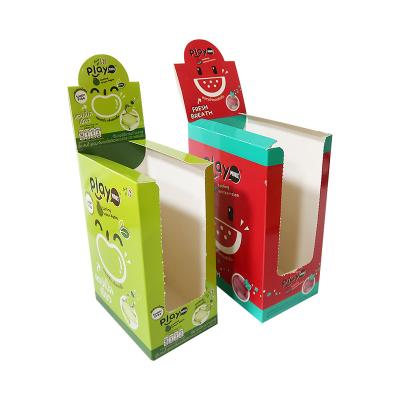 China Recyclable Print Retail Store POS Box Tray Divider Custom Packaging Box Pop Up Paper Display Box for sale