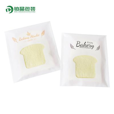 China Recycled Materials 3 Sides Sealed Food Packet Window Paper Compostable Biodegradable Clear Packaging Bags For Toast Bread for sale