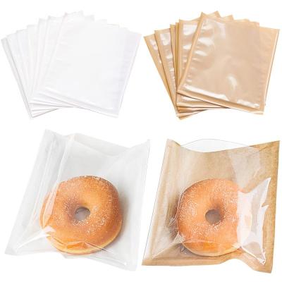 China Recycled Materials Bakery Heat Sealable Cookie Candy Wrapping Paper Food Translucent Bags For Biscuit,Cake,Bread,Sandwich,Chocolate for sale