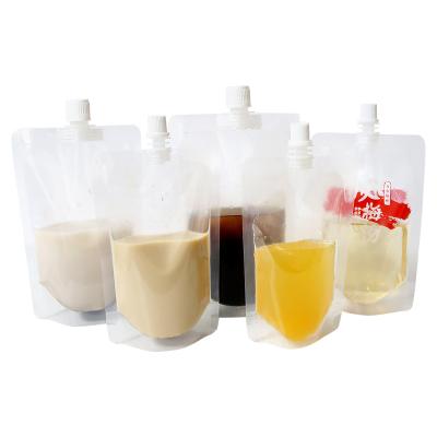 China Recycled Materials Free Sample Small Convenient Run Drinks Reusable Holder Up Beverage Packaging Spout Pouch Bag for sale