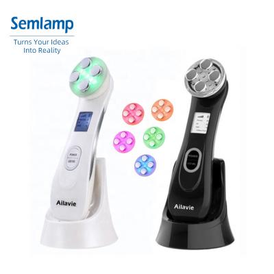 China Pigment Removal 5 in 1 Home Beauty Device Laser Led Facial Massager EMS Face Lifting Skin Tightening Machine for sale