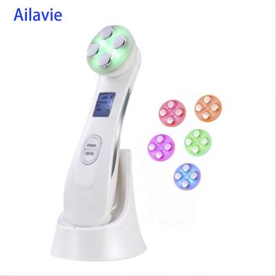 China Portable Pigment Removal Home Use RF EMS Beauty Devices Anti Aging Face Lift Machine Galvanica Facial Massager for sale