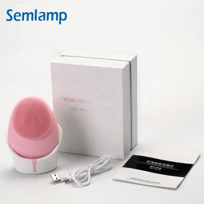 China Acne Treatment Portable Silicone Facial Electric Facial Cleansing Brush For Home Use for sale