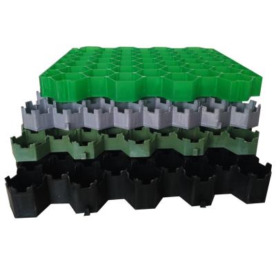 China HDPE Grass Lawn Grid Plastic Car Driveway Paving Reinforcement Planting Grass Paver Grid for sale