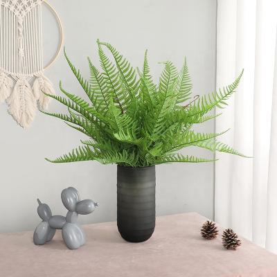 China Beautiful Amazon Spring Leaf Fern Decoration Plant Wall Artificial Green Plants Colorful Indoor Artificial Plastic Farmhouse Layout for sale