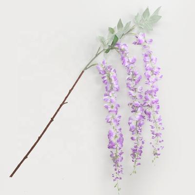 China Natural Touch Yiwu Factory Selling Wisteria Hot Wall Hanging 140cm Decoration Artificial Silk Outdoor Wedding Flowers for sale