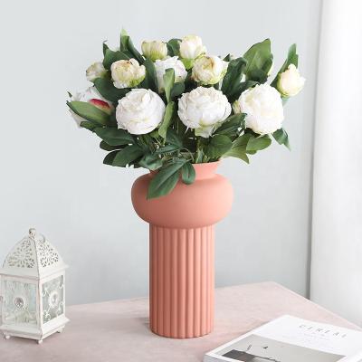 China Beautiful amazon source slik flower wedding arrangement head peony retro 2 colorful european artificial artificial for sale