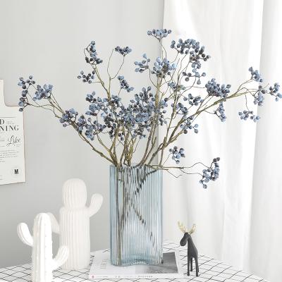 China Indoor simple bouquet of realistic Nordic home decoration artificial flower branch berry wedding artificial flowers for sale