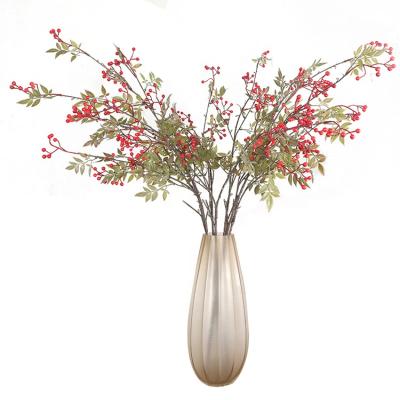 China US market berry material artificial natural silk simple plastic outdoor wedding decoration UK touch artificial flowers for sale