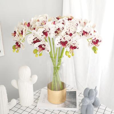 China Wholesale Lifelike Wedding Home Decor Orchid Butterfly Printing 3D Artificial Flowers Home Orchid for sale