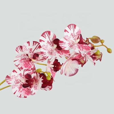 China Beautiful Artificial Butterfly Orchid Real Touch Printing Artificial Silk Flowers 3D Decoration Silk Nordic Outdoor Wedding Colorful for sale