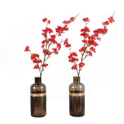 China Wholesale Natural Touch Artificial Silk Flower 4 Fork Cherry Blossoms Wedding Occasion Flower Wall Artificial Flowers for sale