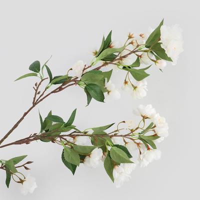 China Natural Artificial Japanese Plastic Cherry Blossom Wedding Rose China Supplier Artificial Silk Touch Decorative Flowers for sale