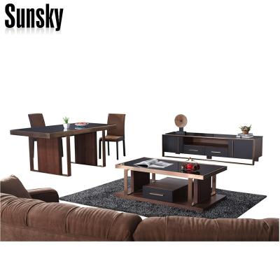 China (Size)Adjustable Modern Living Room Furniture TV Unit Coffee Table Sets for sale