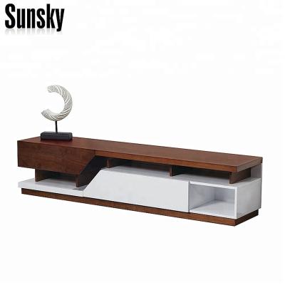 China PANEL Living Room Furniture E2 MDF And Walnut Veneer TV Cabinet SK1629F for sale