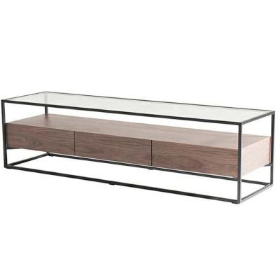 China MG13F PANEL Living Room Furniture Series Metal Frame Tempered Glass TV Cabinet for sale