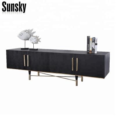 China Fashion Black Walnut Convertible Luxurious Wooden TV Cabinet SK1716F for sale