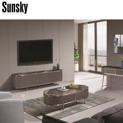 China (Size) Modern Design Living Room Furniture Adjustable TV Stand for sale