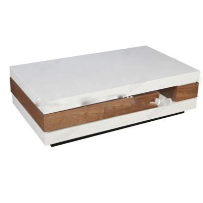 China Wholesale Cheap Modern Extendable MDF 1453A Wooden Coffee Table With Flexible Drawers for sale