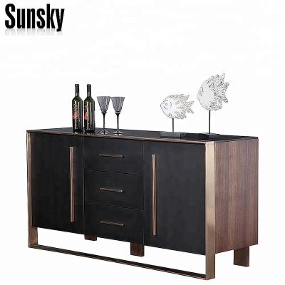 China PANEL Metal Living Room Furniture Wood Glass Babinet M8M Sideboard for sale