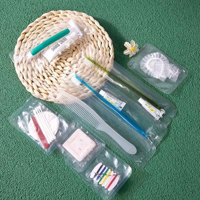 China Hotel Bathroom Size Disposable Toiletries Set Customized Exquisite Eco-friendly Exquisite Disposable 5-Star Hotel Amenities Free Sample Hotel Amenities Disposable Toiletries Set for sale