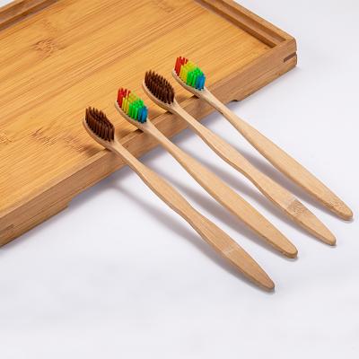 China 100% BPA free adult wave logo wooden bamboo toothbrush eco-friendly biodegradable organic custom wholesale bpa FREE for sale