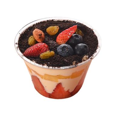 China WWL Eco-Friendly Cake Cup Food Grade Disposable Mousse Dessert Cup With Lid Around Various Sizes PS/PP/PLA/PET Plastic Custom Logo Printing for sale