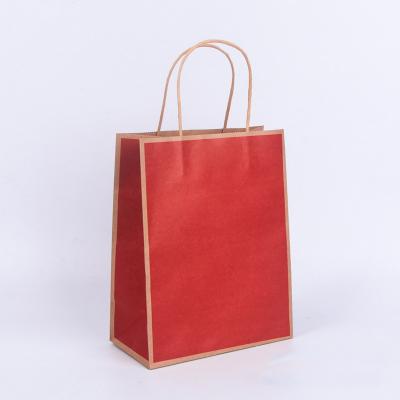 China Household Products Color Kraft Paper Bags Can Bring Your Own Logo Full Printing Packaging Bags for sale