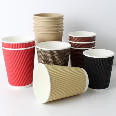 China Double-Wall Cardboard Paper Cups Paper Cup Compostable Eco-friendly Kraft Paper Cup Disposable Customization for sale