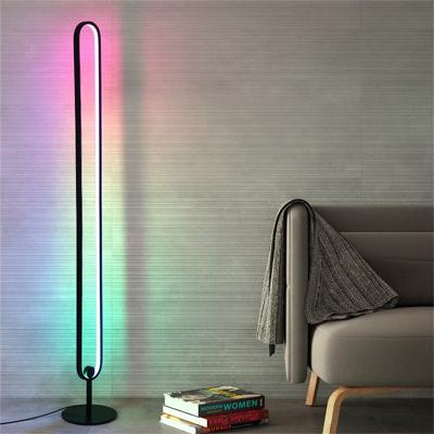 China Lighting Works 140cm Fashion LED Sircle Ring Light With Stand Minimalist LED Floor Lamp Wall Lamp For Living Room Bedroom for sale