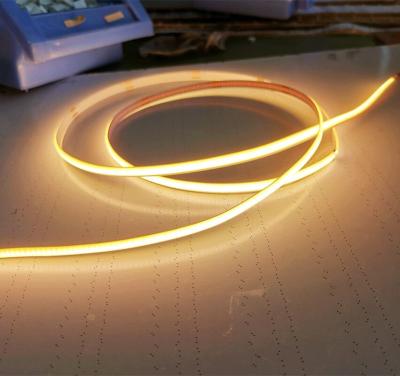 China Hotel 12 Volt 5mm Flexible COB LED Strip COB LED Strip Hot White LED Wire Strip Lights for sale