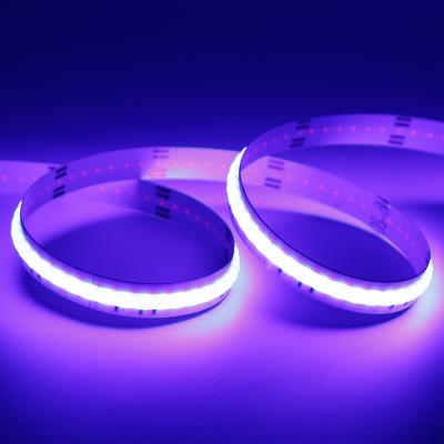 China Project 630LED/s COB RGB LED Strip Black PCB RGB COB LED Strips Flexible COB Color LED Strip for sale