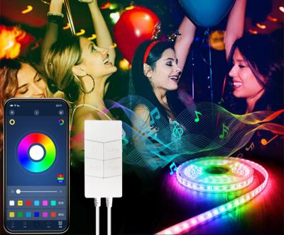 China Hotel LED Strip Lights 5m 10m Aled Light WS2811 RGB LED Lights Strips Waterproof 5050 IP65 Smartphone APP Controlled for sale