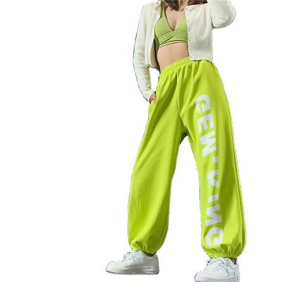 China QUICK DRY Letter Printing Harlan Fashion Sports Pants Women's Casual Jogger Pants High Waist Solid Women Trousers for sale