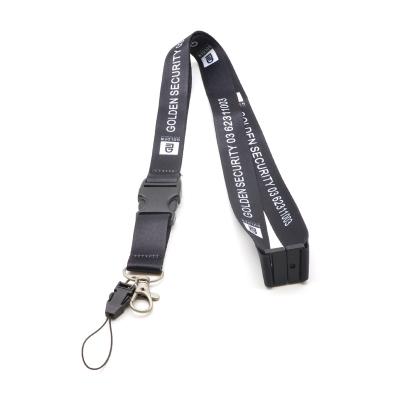 China Fashion Promotional Wholesale Design Gifts Custom Logo Necklace Polyester Lanyard With Silk Screen Printing Mobile Phone Case String for sale