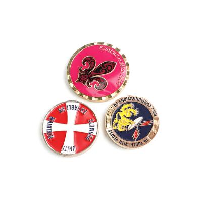 China Custom Military Soft Enamel Army Metal Old Europe Souvenir Chinese Challenge Coin for sale