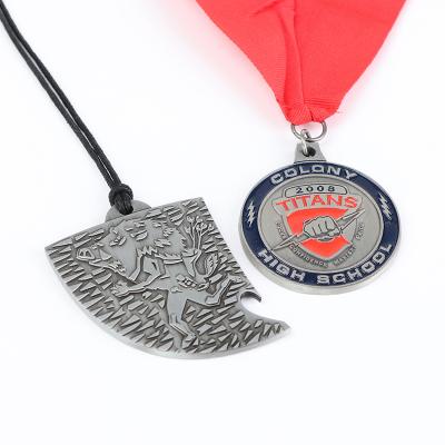 China Europe New Design Wholesale 3D Military Sports Awards Soccer Medals for sale