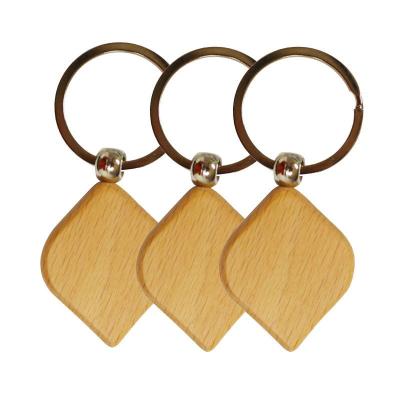 China Customized Wooden Empty Guitar Environmentally Friendly Natural Resin Disc Puppet Drag Comb Keychains for Engrave Letters for sale