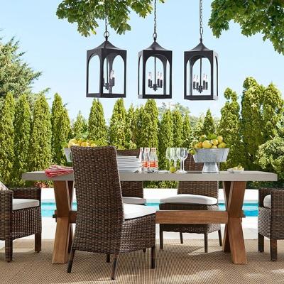 China Outdoor high quality concrete table comfortable durable (height) adjustable outdoor furniture set fiberglass cement concrete table for sale