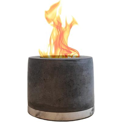 China Wholesale Outdoor Concrete Table Fire Stocked Pit Fire Bowl Concrete Bowl Table Top Firepit Mini Fire Pit Lava Rock for sale