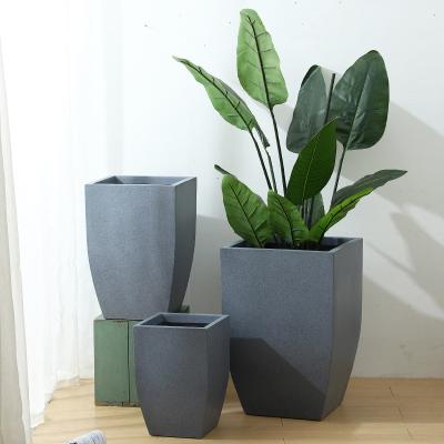 China CLASSIC Creative Square Style Cement Pot Simple Modern Landscape Art Handmade for sale