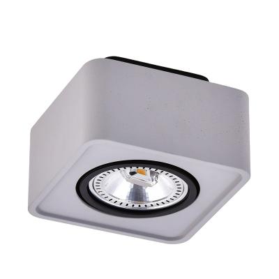 China Modern simple creative light luxury outdoor mounted square cement ceiling lamp for sale