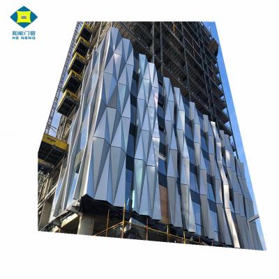 China Modern Aluminum Tempered Glass Double Glazing Curtain Wall Unitized System Price for sale