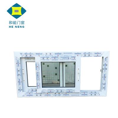 China Sliding Mosquito Net Free Sample Factory Price Conch Brand 60 Series Profile Sliding UPVC Window for sale