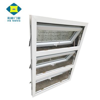 China Folding Screen UPVC / PVC Vinyl Hinged Top Hung Awning Windows for sale