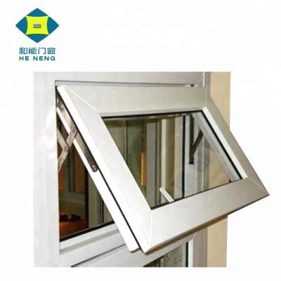 China European Folding Screen Style Double Glazed UPVC Top Hung Balcony Window for sale