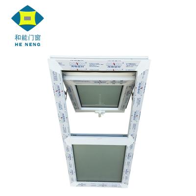 China Small UPVC Screen Customized PVC Bathroom Ventilation Tent Folding Top Hung Window for sale