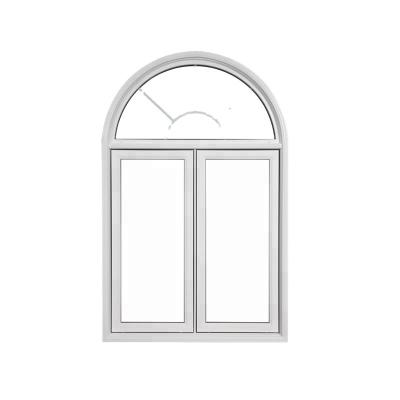 China Popular Folding Screen Type PVC Arch Window With Grille Design for sale