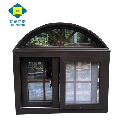 China New French Round Semicircle Screen Design Folding Top Casement Window Outside for sale